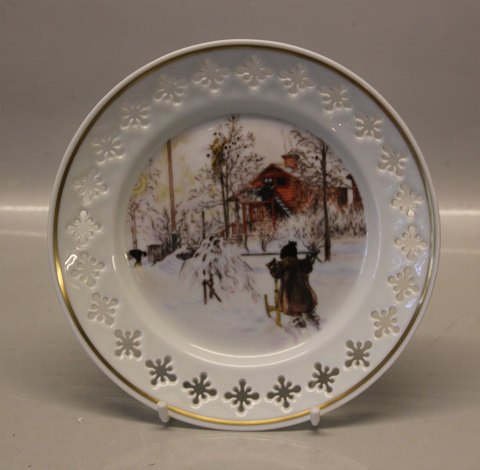 B&G Porcelain Artist Plate Carl Larsson B&G 8723 1977 Carl Larsson plate - Series 1 - motif # 3 "The farm and the storage"  Painted 1900, 21.5 cm