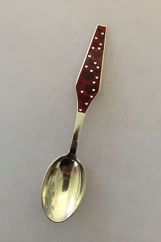 orenco Christmas Spoon 1969 made of gilded sterling silver with enamel. Measures 16,5 cm (6 ½")