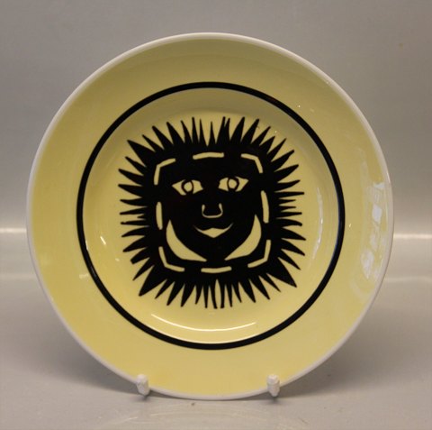 G-1 Frokosttallerken 21 cm, gul Silhuetklip Aluminia kunstfajance H. C. Andersen 150 år
