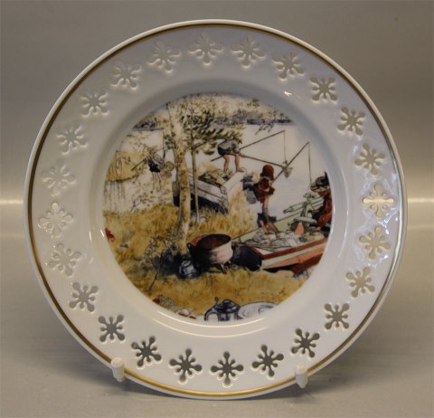 B&G Porcelain Artist Plate Carl Larsson B&G 1980 Carl Larsson plate - Series 4 - motif # 1 " The Mother" Painted 1901, 21,5 cm