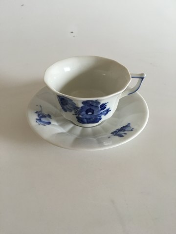 Royal Copenhagen Blue Flower Angular Coffee Cup and Saucer No. 8608