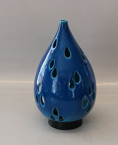 Popourri 22090 RC Lampshade and foot, 20.5 cm Gerd Boegelund, March 1964, Turquoise Royal Copenhagen Art Pottery