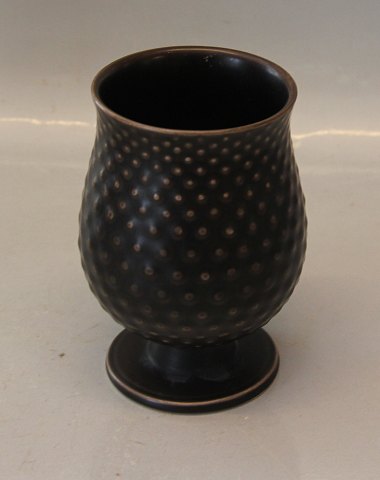 Royal Copenhagen Aluminia Faience  RC Faience Aluminia Solbjerg 1689 Vase, pear shaped on low foot 13 cm Nils Thorsson 1935