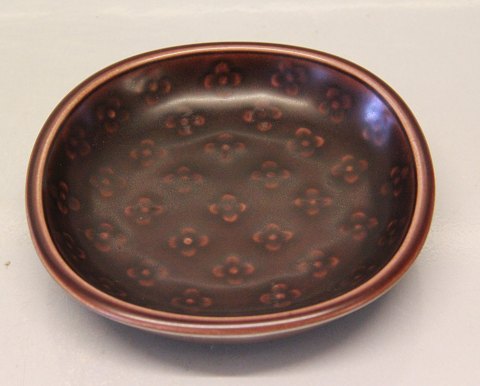 Marselis  2636 Marselis Brown bowl 14.5 x 3 cm.  Aluminia Royal Design  Nils Thorson 1953