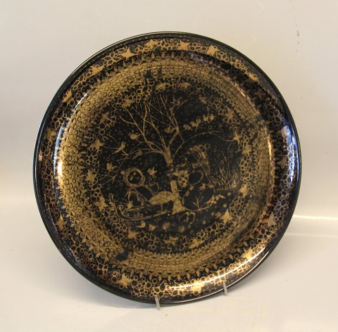 Bjørn Winblad 3052-1278 Årstiderne - Vinter 27,5 cm, gold på sort baggrund Nymølle