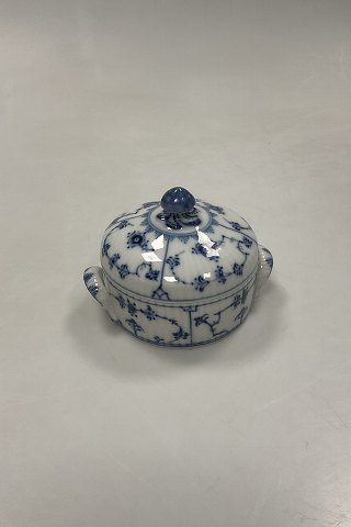 Royal Copenhagen Musselmalet Riflet Smør Krukke med Låg No 398