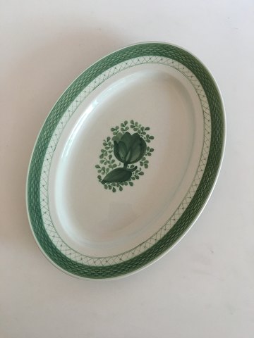 Royal Copenhagen Grøn Tranquebar Ovalt Serveringsfad No. 929