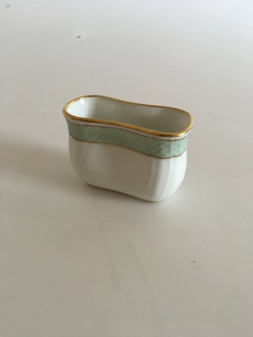 Royal Copenhagen Green Curved with Gold Toothpick Holder / Matchstick Holder No 1801