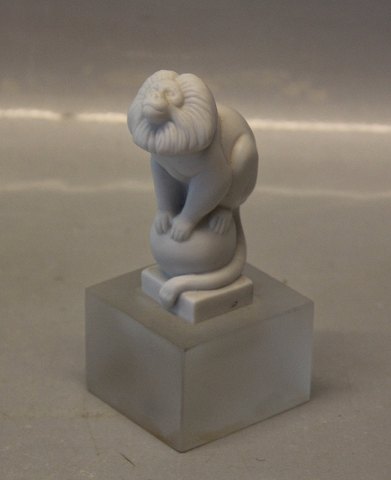 Royal Copenhagen 0074 RC  Lion Marmoset Monkey  white 12.5 cm Pia Langelund (1249074)