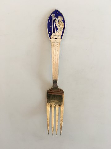 A. Michelsen Julegaffel 1935 Forgyldt Sterling Sølv med Emalje