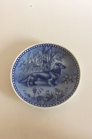 Tove Svendsen Original Hundeplatte Danmark Langhåret Dværggravhund, Langhaarig Zwerg Dachhund, Langhaariger Zwergteckel, Longhaired Miniature Dachshound