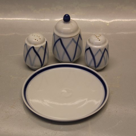 Fad til plat-de-menage ca 11 cm Dan-ild 40 Blå flamme eller Harlekin spise- og kaffestel