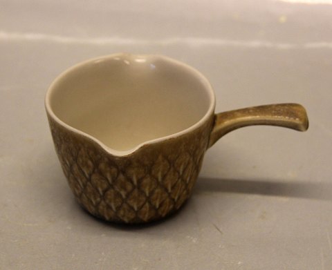 012 Small butter gravy pitcher with handle 6 x 9 x 13 cm Bing & Grøndahl Relief Quistgaard for B&G / Nissen Kronjyden Stoneware