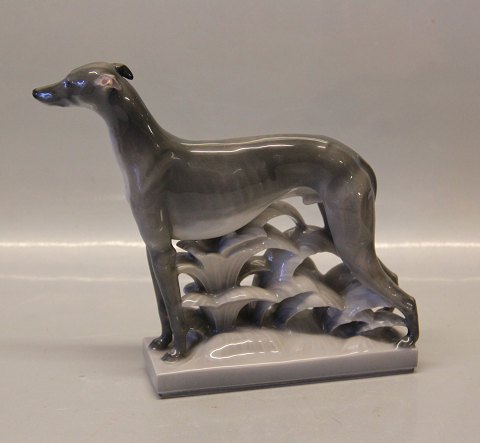 Royal Copenhagen 3017 RC Greyhound on art deco base 18 x 10 TM Theodor Madsen (3018)