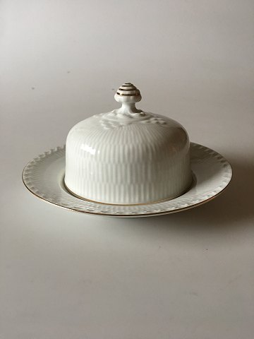 Royal Copenhagen Tradition White Half Lace w. Gold Caviar Bowl / Butter Bowl No 502