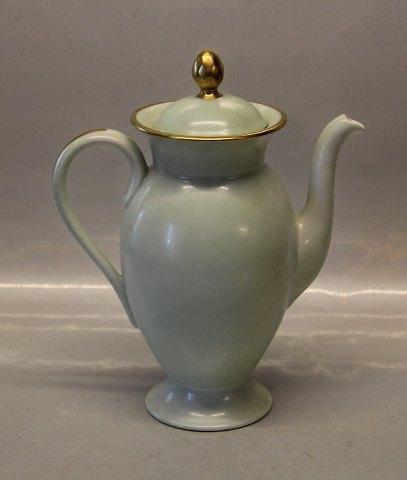 Empress - Kjøbenhavns Porcellainsmaleri KPM Pastelfarvede Kaffekande 21 cm mint grøn