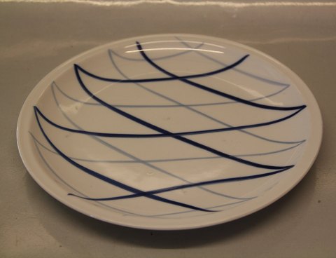 Frokost Flad kant, 20,5 cm Dan-ild 40 Blå flamme eller Harlekin 