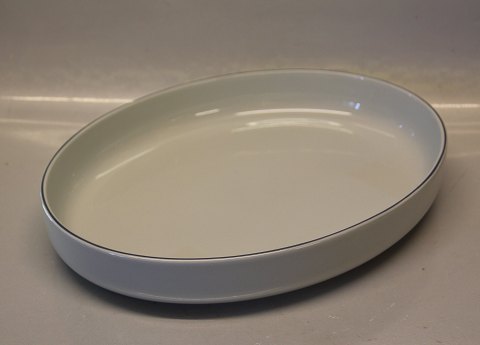 Royal Copenhagen Aluminia fajance Blåkant 3079 Stort ovalt fad 33,5 x 5,5 cm (374)