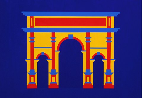 "Septimius Severus" Large oil painting in thin elegant frame. The painting has been exhibited in Rome.
