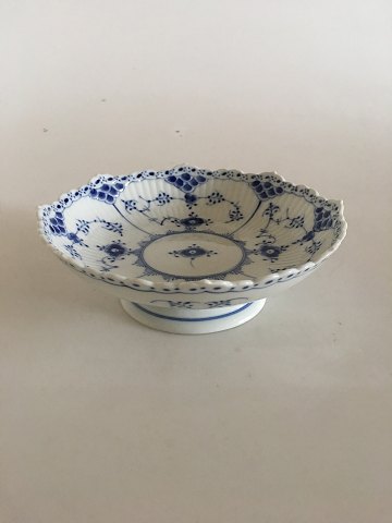 Royal Copenhagen Blue Fluted Half Lace Footed Cake Bowl No. 511