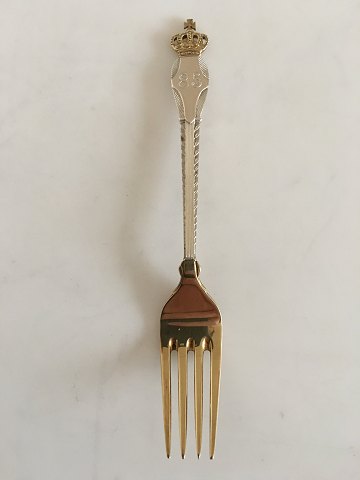 Anton Michelsen Commemorative Fork In Gilded Sterling Silver from 1903.