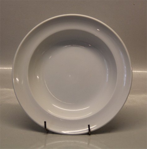 Hvidpot 6290 Tallerken, dyb ca 20 cm (604)	  Kongelig Dansk porcelæn  Design Grethe Meyer 