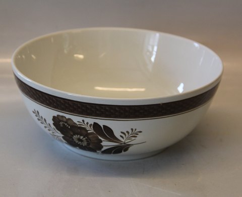 Aluminia Fajance Brun Trankebar 0934-45 Skål 21.5 x 8.7 cm
