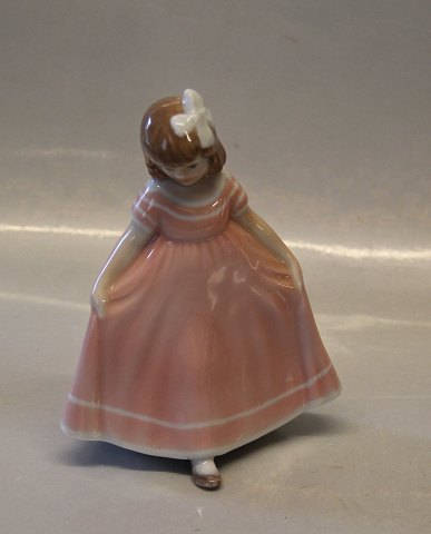 Kongelig Dansk 0084 Kgl. Mini Ballerina, ROSA 14 cm (5021084) Version af dansende pige (2444)