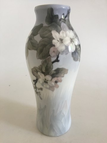 Royal Copenhagen Unique Vase with Flower and Branch Motif from 1914 by J.M. Lorenz
