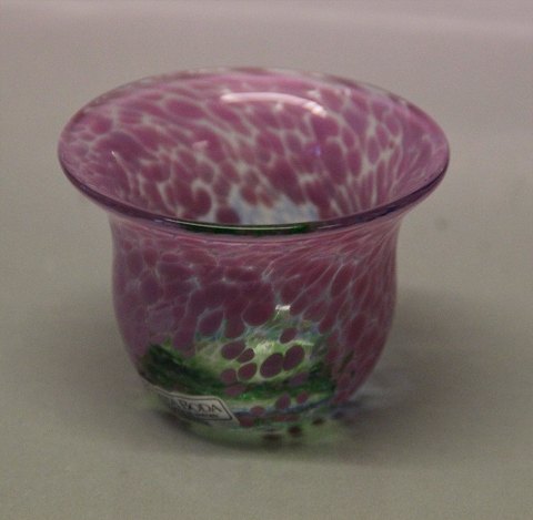 Kosta Boda Svensk Kunstner samlingen. Ulrica Hydman-Vallien Miniature 58013 Pastel skål Vase 5 x 6.5 cm