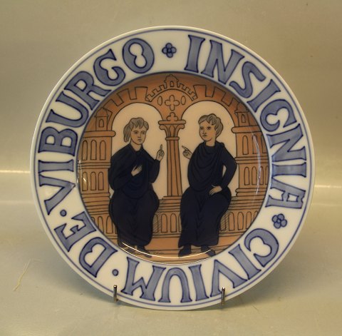 VIBORG B&G Porcelain Coat of Arms Town Plate 23.8 cm