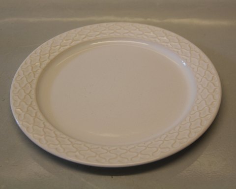 326 Tallerken 21 cm Bing & Grøndahl  Hvid Cordial Quistgaard for B&G / Nissen Kronjyden Stoneware