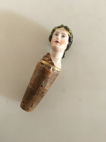 Royal Copenhagen Antik Prop i Bisque med motiv af Græsk/Romersk hoved fra 1820-1850