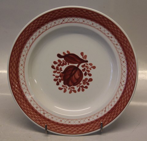 Aluminia Faience Red Tranquebar 1399-13 Lunch plates 21 cm