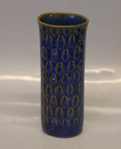 Granit Søholm Blåglaseret Testel Bornholmsk Stentøj Søholm 2114 Blå Granit Vase 18 x 7.5 cm