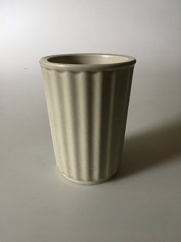 Aluminia Hvid Rillet Vase