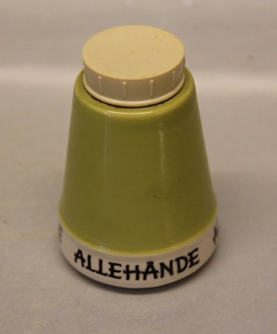 "Allehånde" 9.5 cm, lys olivengrøn Krydderikrukker og køkkenkrukker fra Kronjyden Randers Kronjyden