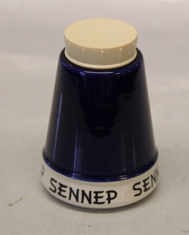 Krydderikrukker og køkkenkrukker fra Kronjyden Randers  Kronjyden "Sennep" 9.5 cm, Mørkeblå