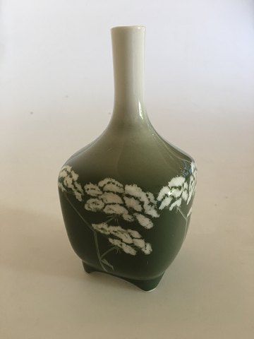 Royal Copenhagen Art Nouveau Vessel Vase No. 439/135 with Angelica Sylvestris flower decoration