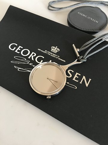 Georg Jensen Sterling Silver Torun Watch Pendant No. 2325 with original chain. Swiss Made