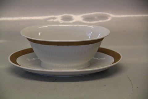 Royal Copenhagen Gold Fan Dinnerware 414-11550 Gravy boat 8 x 22 cm  (1114352) 30 cl
