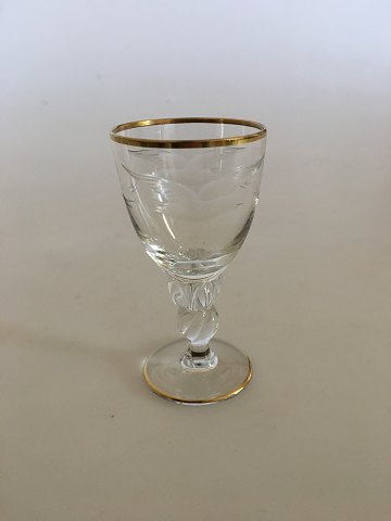 Lyngby Glasværk Måge Snapseglas