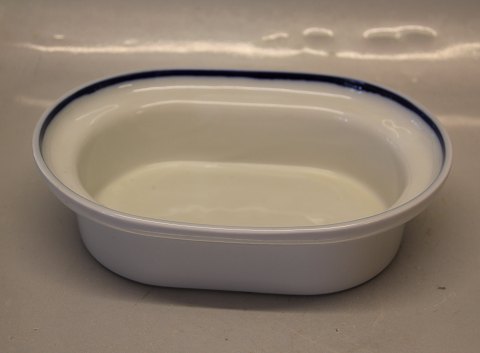Blue HANK Bing & Groendahl White Dinnerware, Magnussen 872 Bowl , oval  7 x 18,  26 cm
