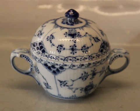 Royal Copenhagen Musselmalet halvblonde 792-1  Sukkerskål med låg 9.5 cm 20 cl  (160-161) (1017210)