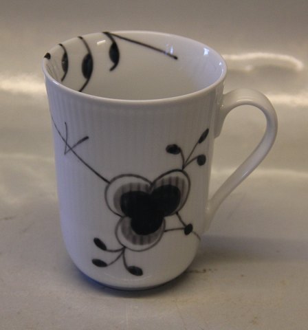 Black  Fluted MEGA Danish Porcelain 497-1 Mug with handle 11 cm 37 cl  (1017459) Black Mega