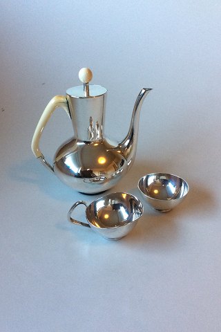F. Hingelberg Sterling Silver Mocca Service by Svend Weihrauch.