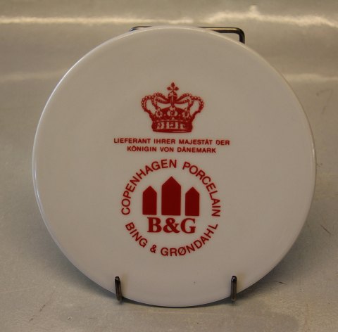 B&G Porcelain B&G 949 Dealer wall sign in German 15 cm Lieferant Ihrer Majestät der Königin von Dänemark