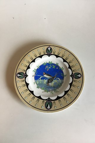 Aluminia Fantasi Cake Tray in Porcelain with Decoration K: Two Swallow. Nilaus Fristrup 1882