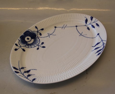 Kongelig Dansk Mega Musselmalet 626-1 Ovalt fad / Tallerken 28 cm (1016912) Blå Mega Riflet