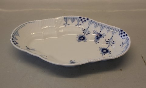 Kongelig Dansk Porcelæn Blå Elements Musselmalet 353-1 Blå Elements  Fad - Chestnut, 23 cm (1017050)